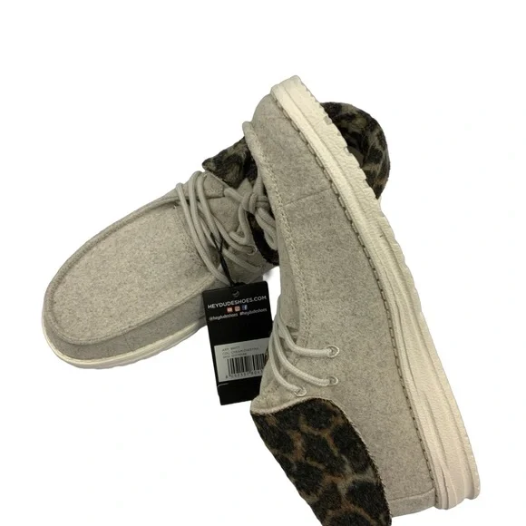 Hey Dude Women's 🌸Britt🌸 Cream Cheetah Casual Shoes - SZ (9) - Picture 4 of 14